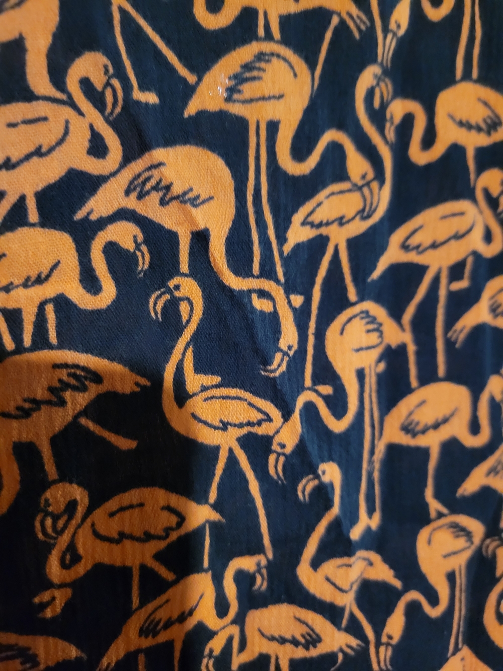 J. Crew Navy Tunic/Cover-up  with Coral Flamingo Print SZ S - Picture 3 of 3